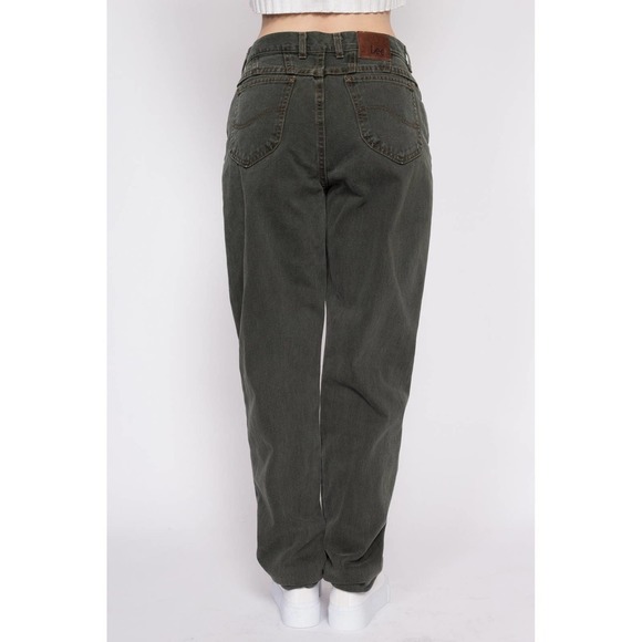 90s Lee Olive High Waisted Jeans - Medium to Large Tall, 30.5" - Picture 5 of 9